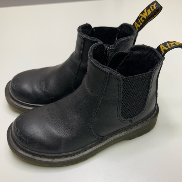 Dr. Martens Other - Dr. Martens Girls 12 2976 Softy T Junior Black Leather Slip On Chelsea Boot Punk